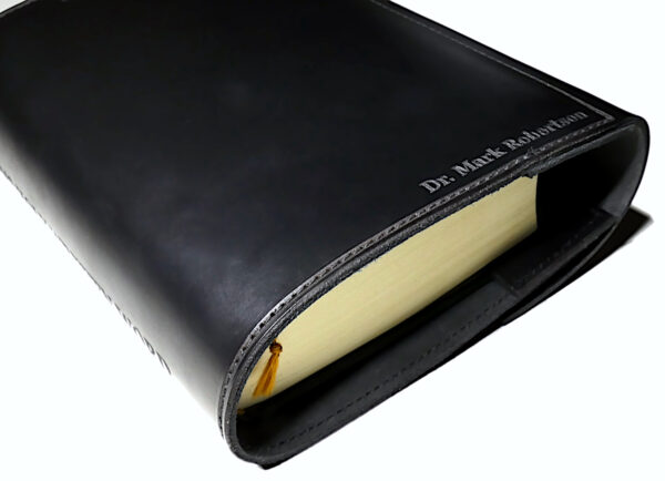 Black Real Leather Custom BIBLE Cover Traveler