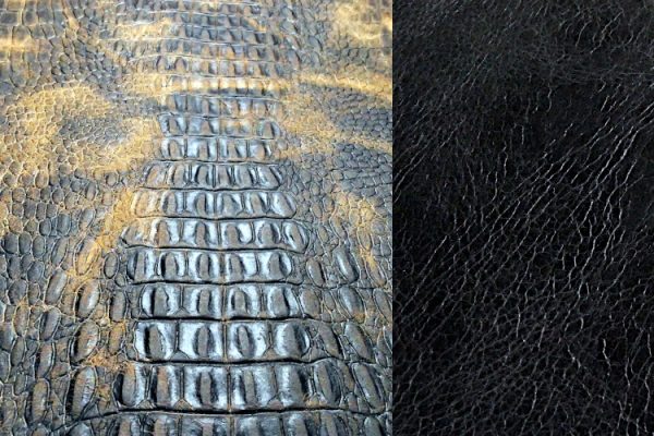 Alligator Embossed Leather and Water Buffalo