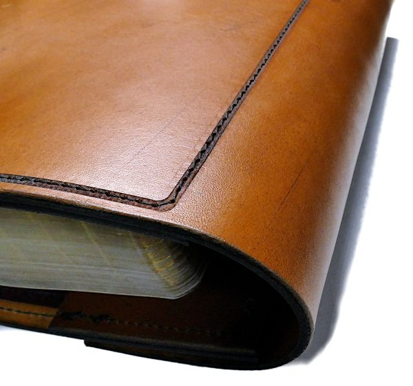 Custom Fit Leather BIBLE Cover Fold Over