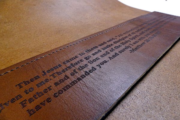 Custom Fit Leather BIBLE Cover Inside