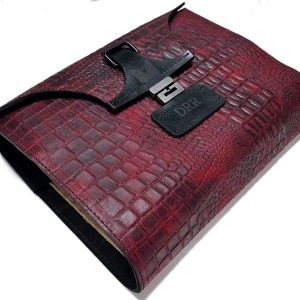 Red Alligator Embossed Leather Cover