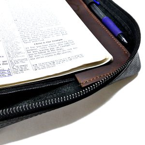 Handmade Leather Bible Cases with Cross | The Skipping Stone