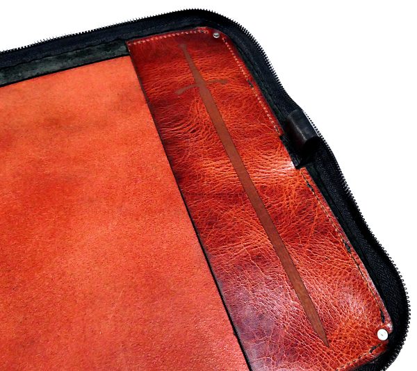 Leather BIBLE Cover Upgraded Water Buffalo Red special