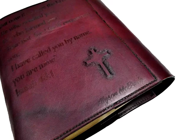 Red Leather Personalized BIBLE Cover