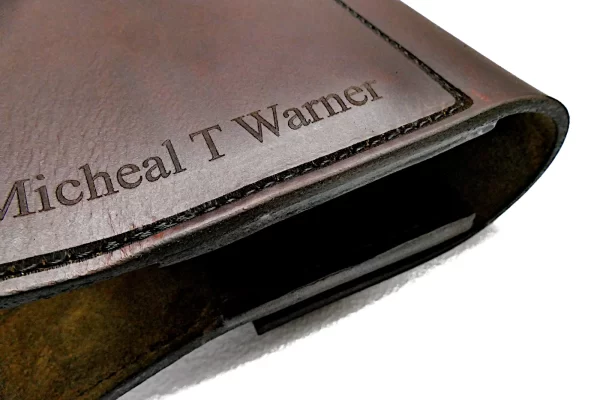 Traveler Pecan Brown Leather Custom BIBLE Cover