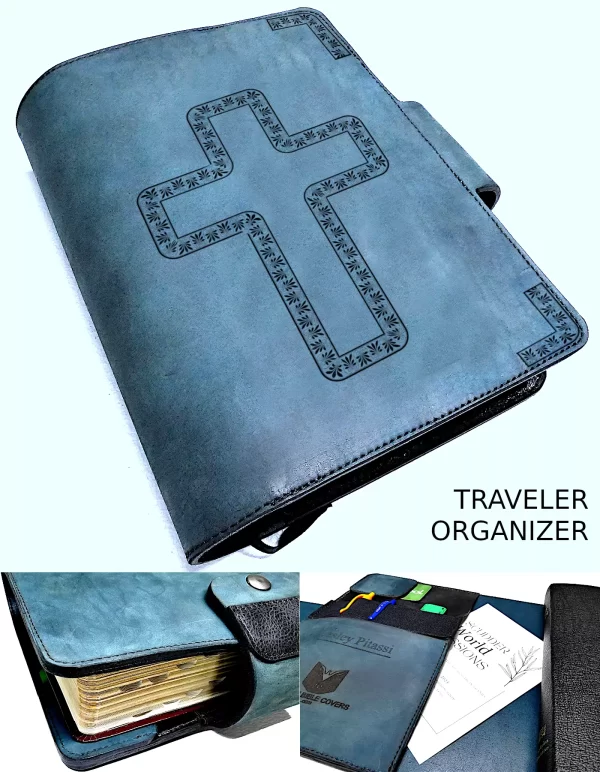 Personalized BIBLE Cover For Him Or Her Traveler Organizer