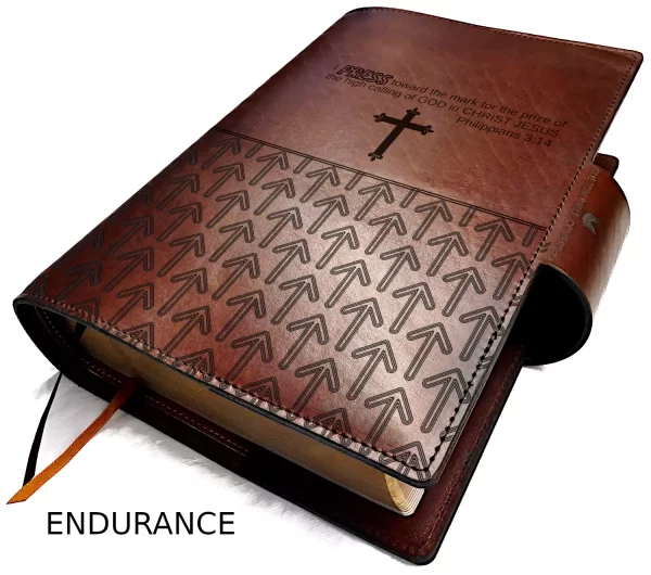 Press Forward High Calling Full Philippians 3:14 Custom BIBLE Cover Endurance