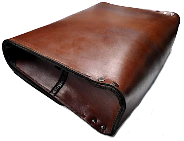 Brown Leather Go Ye BIBLE Case back