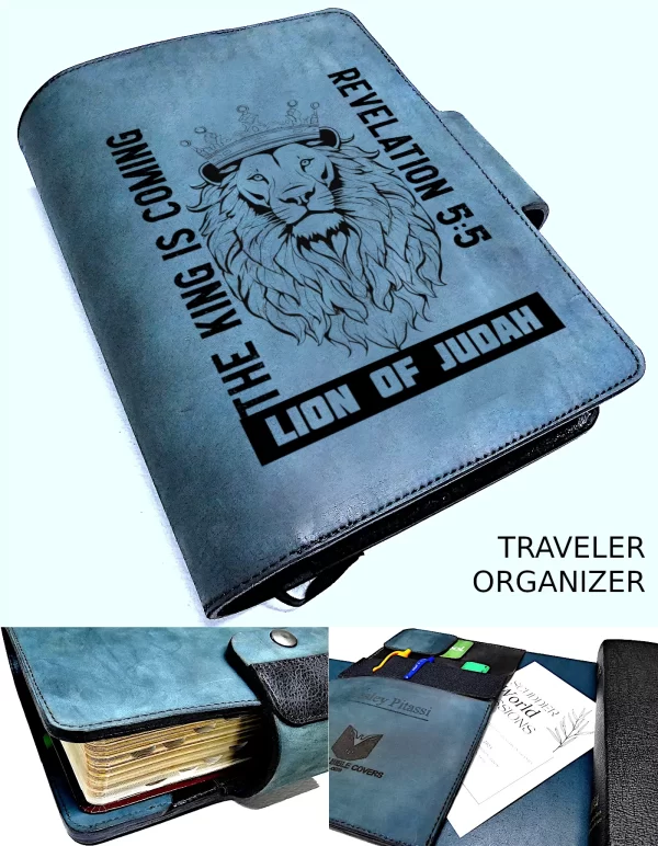 Lion Of Judah Traveler Organizer In Blue