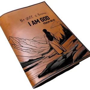 Be Still and Know I am GOD Personalized Leather BIBLE Cover