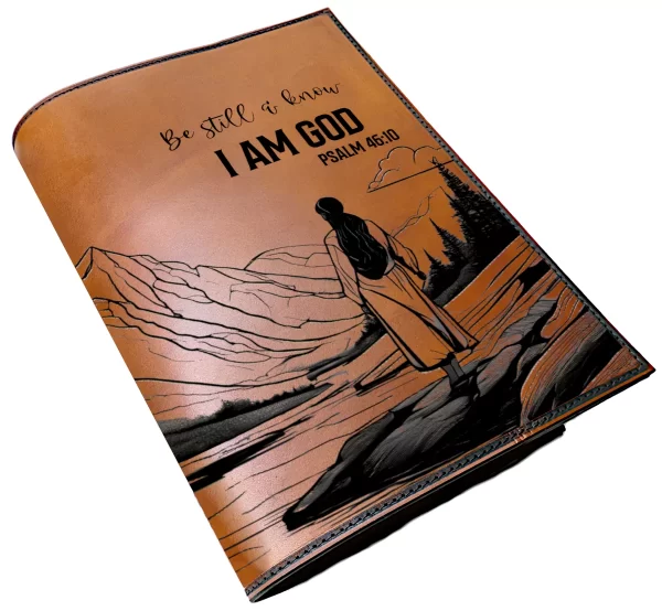 Be Still and Know I am GOD Personalized Leather BIBLE Cover