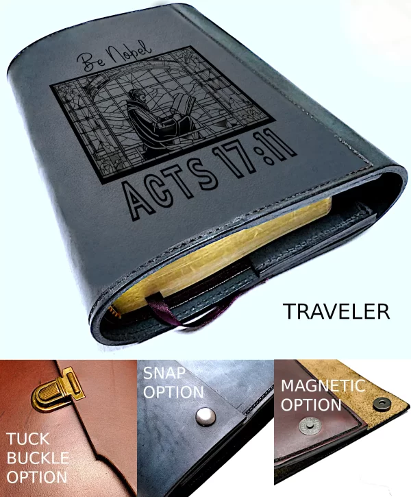 Custom BIBLE Cover Traveler Be Nobel