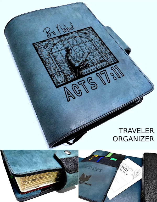 Custom BIBLE Cover Traveler Organizer Be Nobel 2