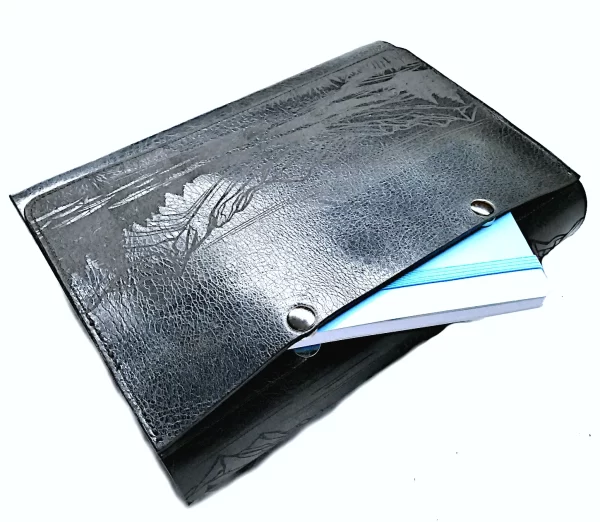 Custom High-End BIBLE Cover in Blue Water Buffalo