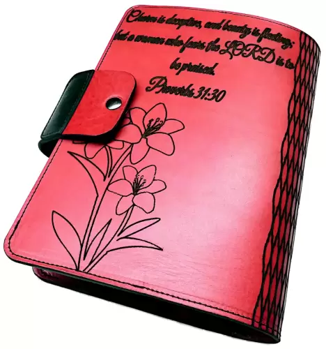 Custom Pink Leather BIBLE Cover
