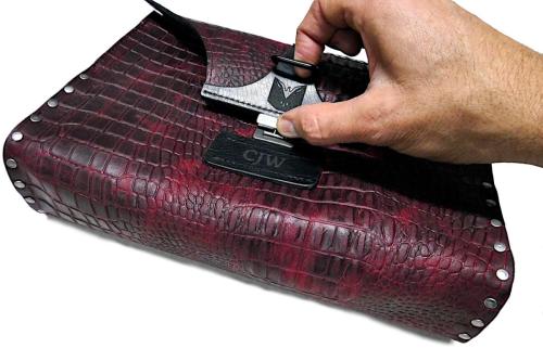 Executive Red Alligator Embossed Leather 2