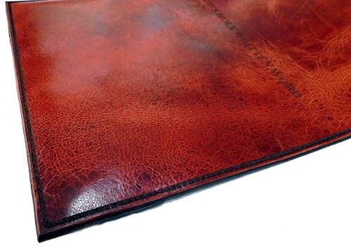 Leather BIBLE Cover Classic Water Buffalo Red