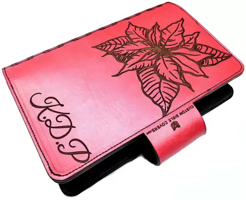 Pink Leather BIBLE Cover Custom Fit Personalized
