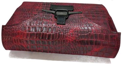 Red Alligator Embossed Leather Cover Top