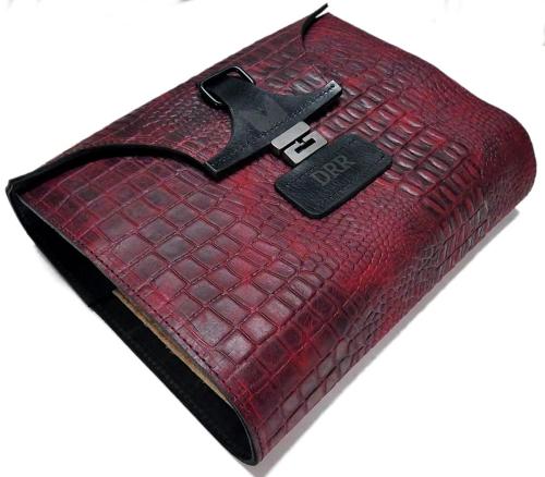 Red Alligator Embossed Leather Cover