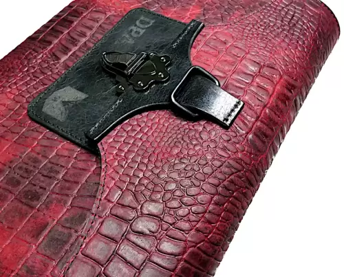 Royal Cover Red Leather Alligator Embossed 7